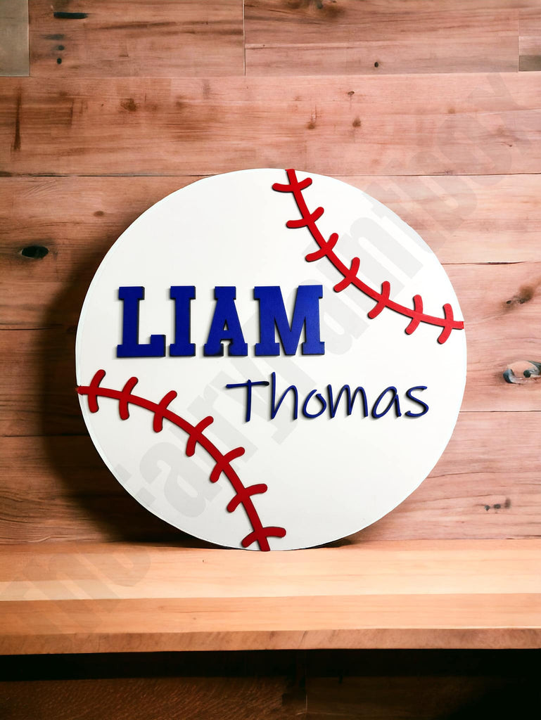 Maker Monday: Assembling A Personalized Baseball Nursery Room Round Wood Sign