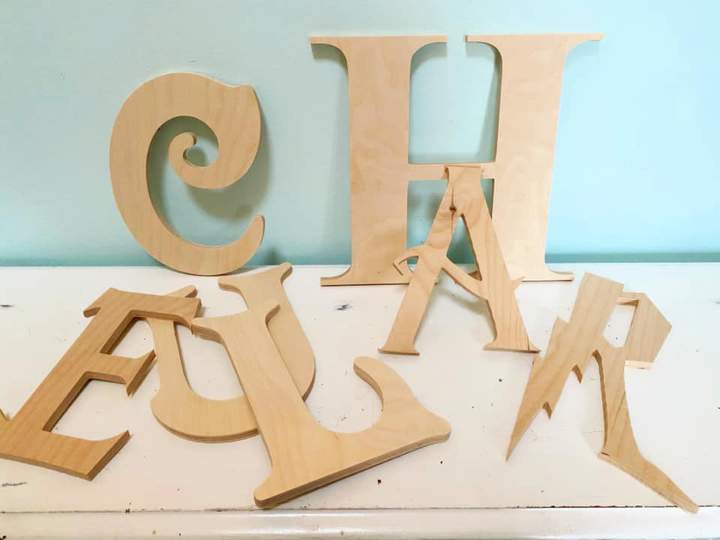  4 Inch Wooden Letter T - Cut from Baltic Birch Plywood