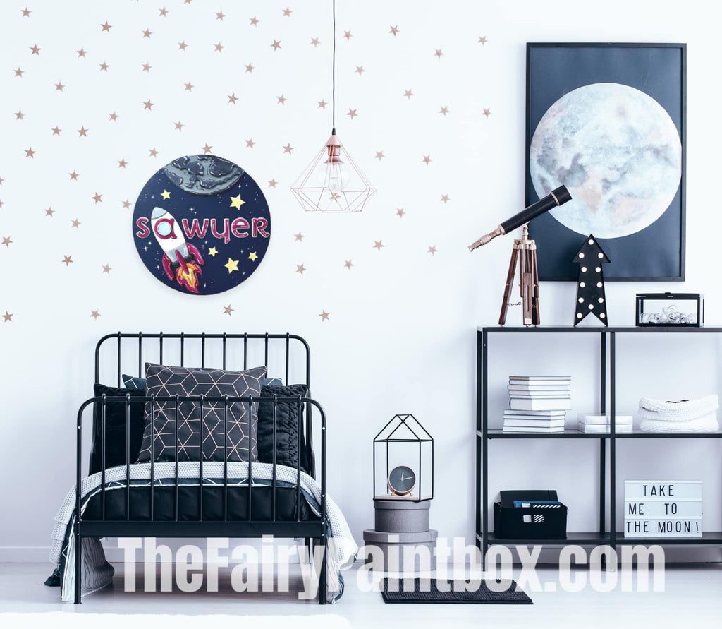 Dream Big, Little Astronaut: Transform Your Baby's Room with Whimsical Outer Space Wall Decor