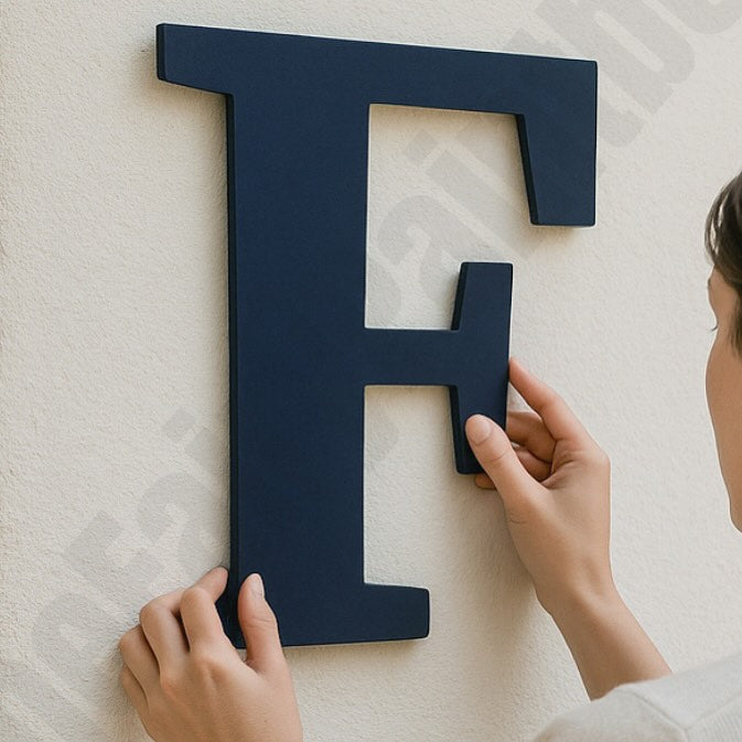Navy Blue Wooden Wall Letters