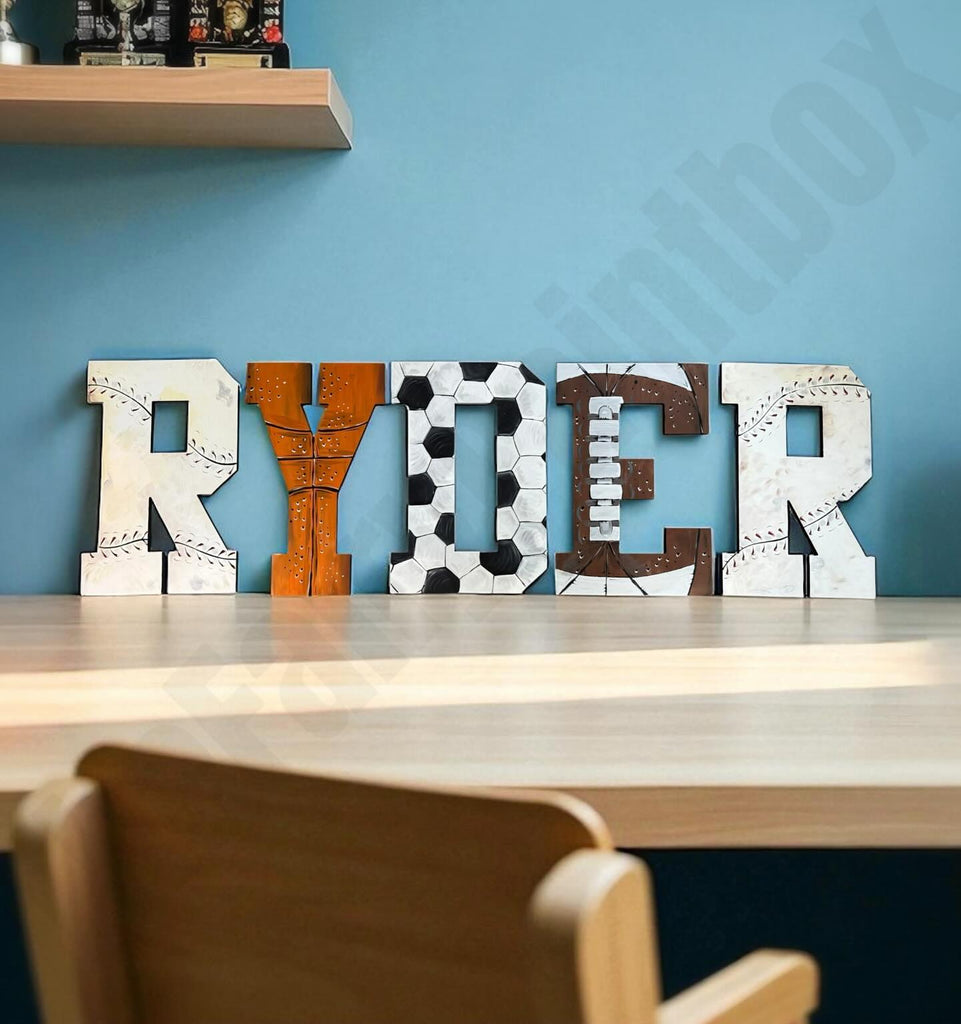 Vintage Sports Themed Baby Room Sign Decor