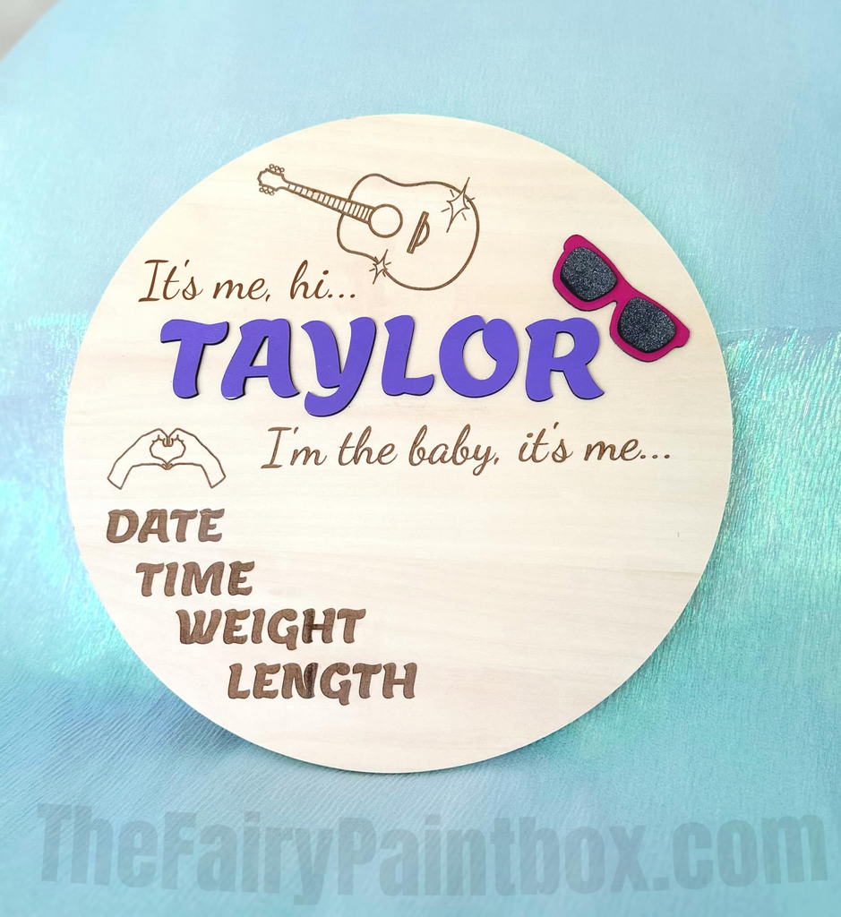Stat Sign Custom Newborn Baby Birth Stat Signs – TheFairyPaintBox