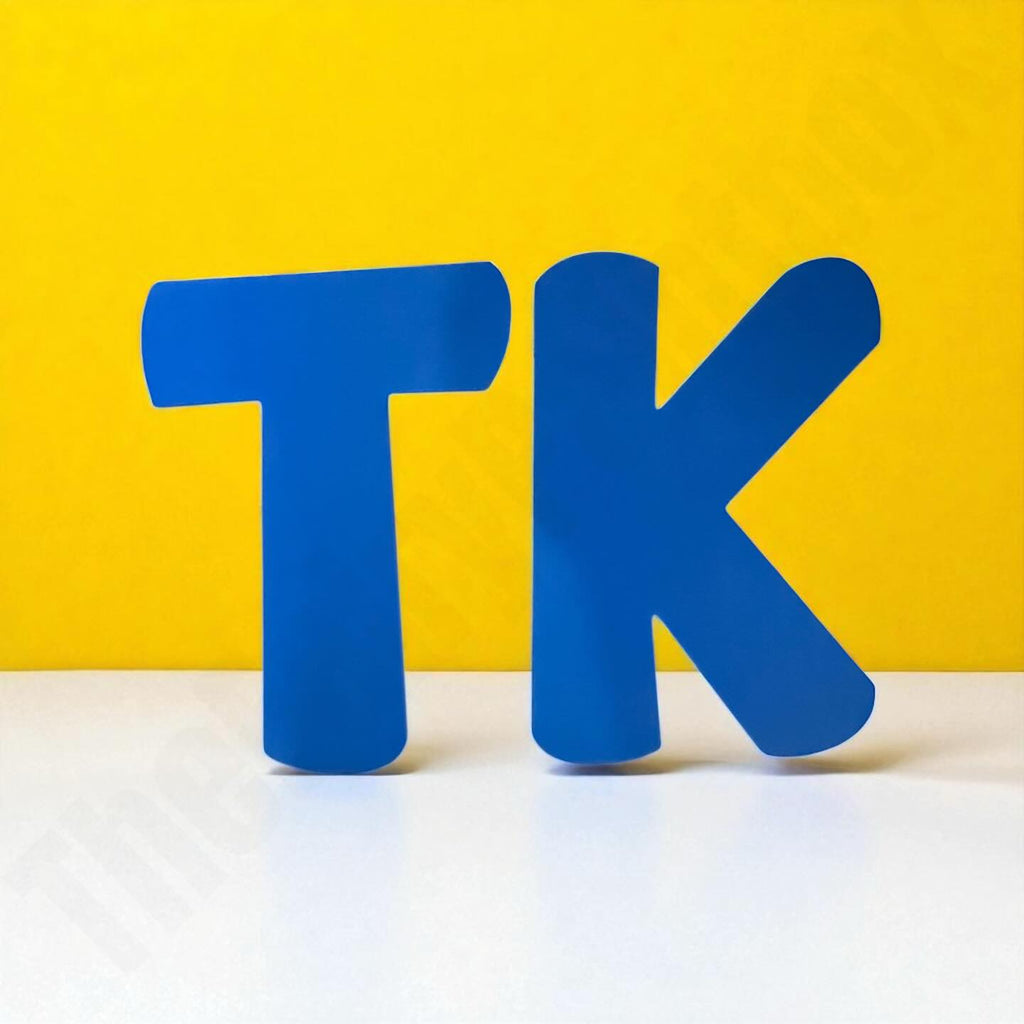 Royal Blue Wooden Wall Letters for decorating a child's room.