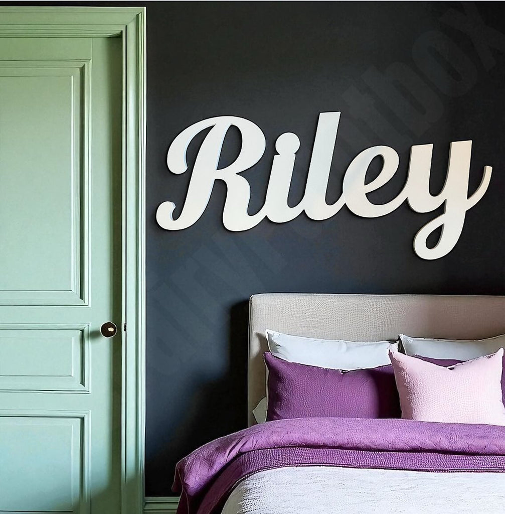 White Wooden Wall Letters for Nursery Room Wall Decor
