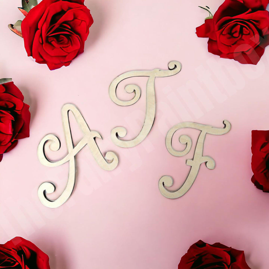 Craft Lettering Fancy Unpainted Fancy Font Wooden Craft Letters