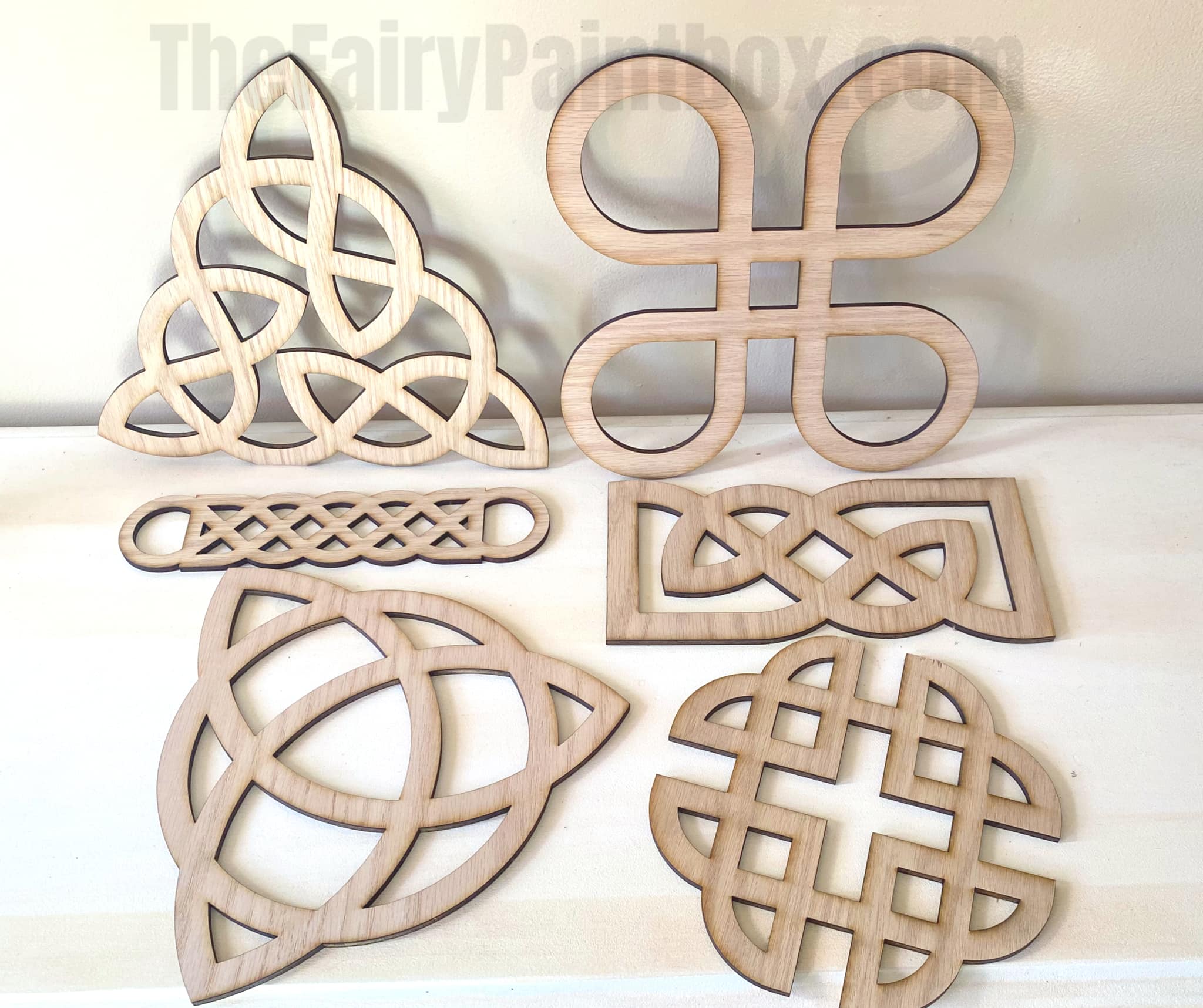Celtic Knots Unfinished Wood - Unpainted Wooden Shapes - Set of 6 –  TheFairyPaintBox