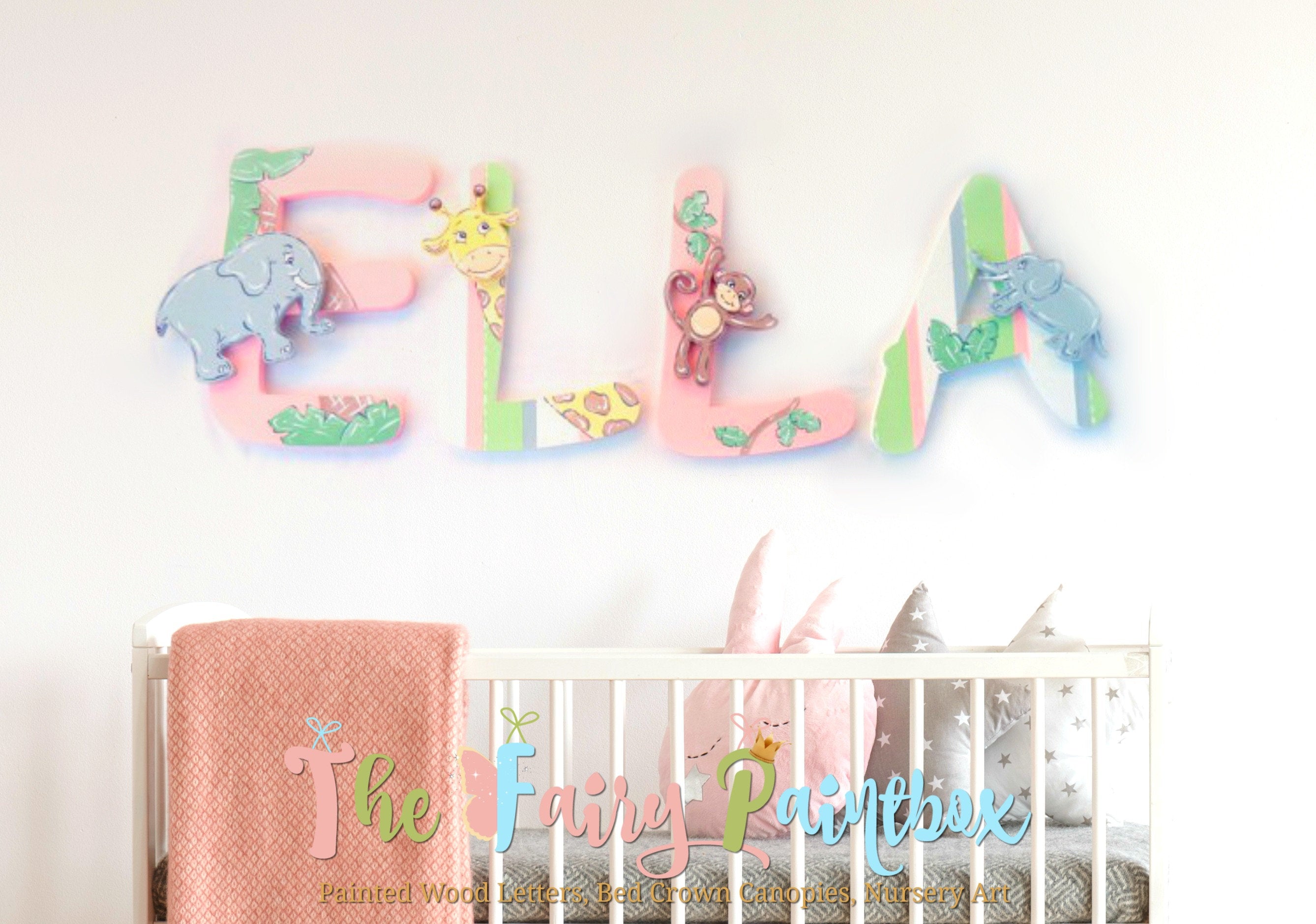 Baby Lettering Stack Baby Letters To Hang On Wall