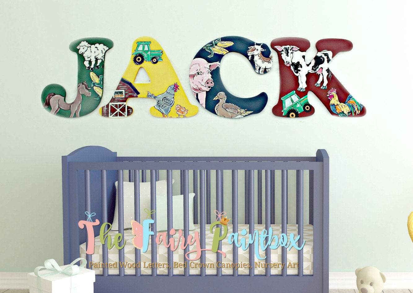 Baby Lettering Stack Baby Letters To Hang On Wall